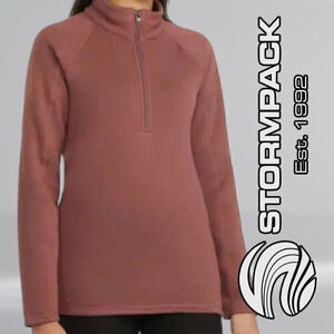Stormpack | Ladies' Sweater Fleece lined Quarter Zip Pullover | Rose Pink | NWT